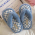Fuzzy Checkerboard Plush Flip Flops