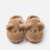 Teddy Bear Buckle Fleece Slippers