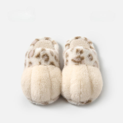 Plush Kitty Paw House Slippers