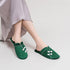 Silky Retro Frog Button Slippers