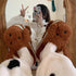 Fuzzy Poodle Dog Plush Slippers