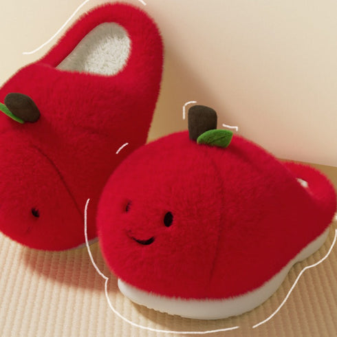 Apple Plush Stem Slippers
