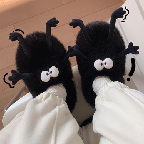 Googly Eyes Fuzzy Monster Slippers
