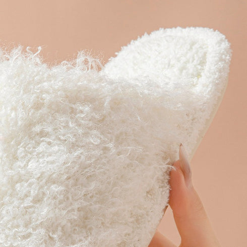 Teddy Curl Closed-Toe Slippers