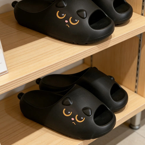 Quirky Cat Face Chunky Slides