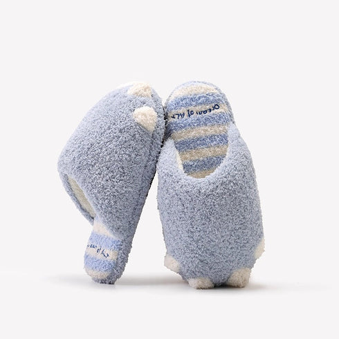 Playful Paw Design Plush Slippers