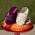 Embroidered Lettering Open Toe Slides