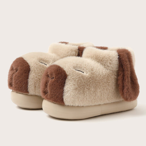Sleeping Capybara Plush Winter Boots