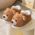 Fuzzy Teddy Bear Bootie Slippers