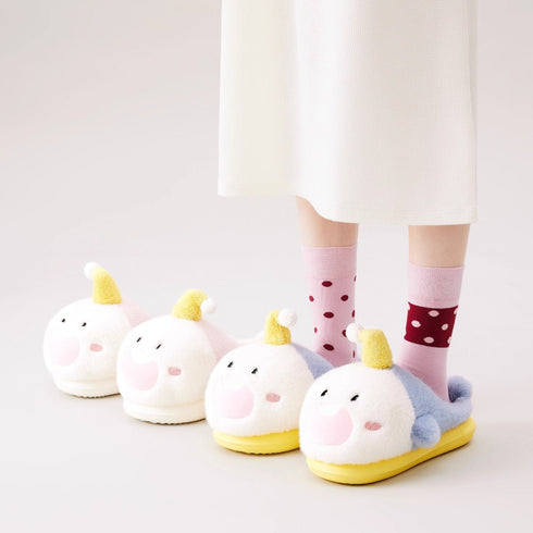 Cartoon Shark Hat Plush Slippers