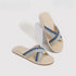 Breezy Woven Cross Strap Slides