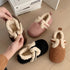 Sherpa Braid Clog-Style slippers