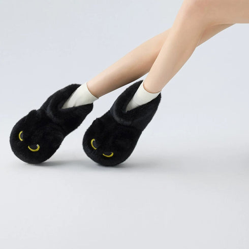 Plump Cat Ankle Plush Slippers