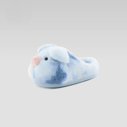 Fuzzy Pig Snout Indoor Slippers
