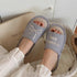 Striped Bow Linen Home Slides