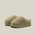 Fuzzy Teddy Fleece Platform Slippers
