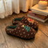 Gingerbread Tree Mismatch Fuzzy Slippers