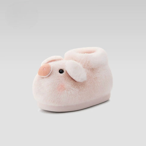 Fuzzy Pig Snout Indoor Slippers