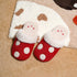 Playful Mushroom Dot Plush Slippers