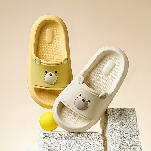 Playful Bear Face Soft Slides