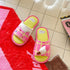 Quirky 3D Motif Plaid Slides