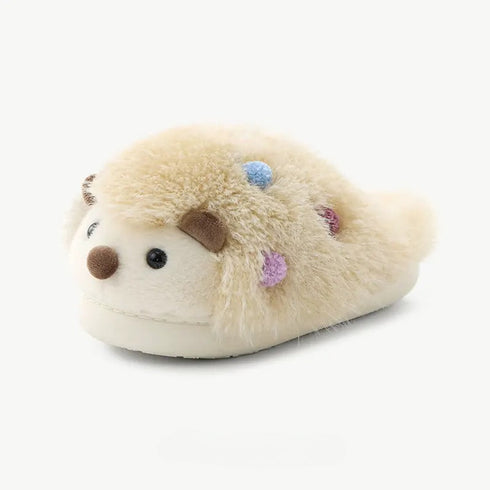 Whimsical Hedgehog Plush House Slippers