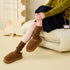 Fuzzy Teddy Fleece Platform Slippers