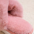 Plush Crisscross Open-Toe Slippers