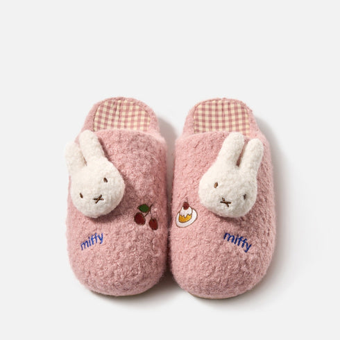 Plush Bunny Fuzzy House Slippers