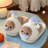 Sleeping Cat Nightcap Plush Slippers