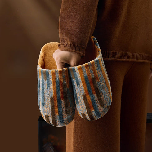Artistic Jacquard Warm House Slippers