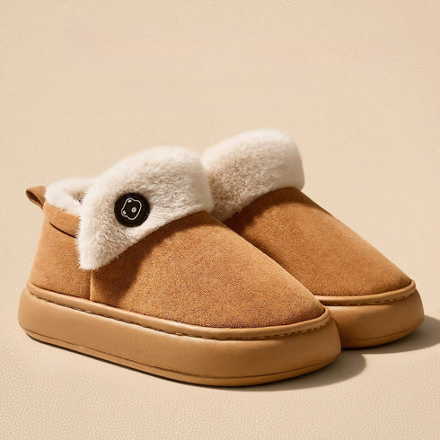 Chunky Sole Furry Bear Boots