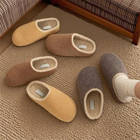 Pebble Plush Slip-in Slippers