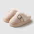 Fuzzy Buckle Platform Cozy Clogs