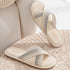 Breezy Woven Cross Strap Slides