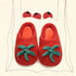 Fuzzy Tomato Fruit House Slippers
