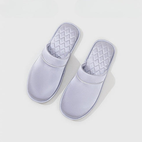 Sleek Piped Closed-Toe Slippers