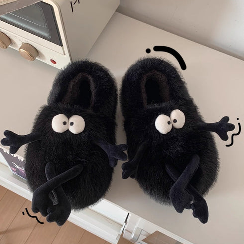Googly Eyes Fuzzy Monster Slippers