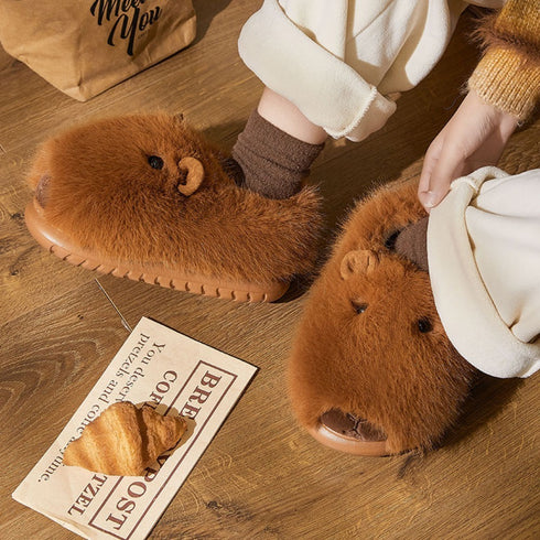Sleepy Capybara Slippers