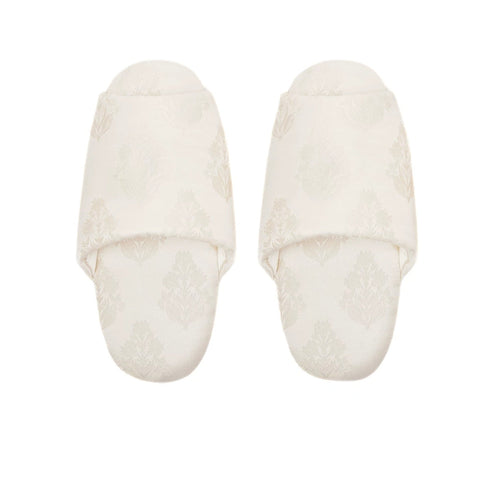 Silky Floral Jacquard Lounge Slides