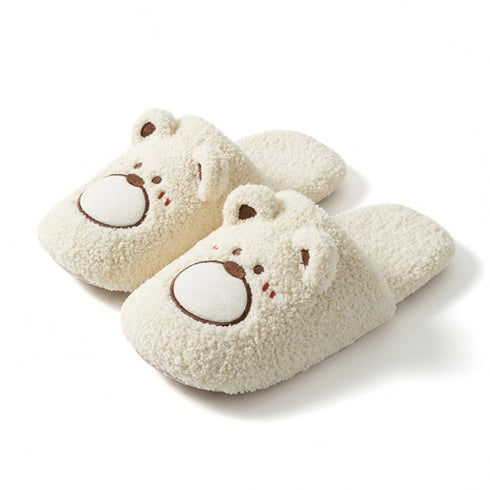 Teddy Bear Snout Fleece Slippers