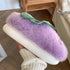 Smiley Eggplant Slippers