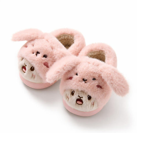 Fuzzy Cartoon Character Toddler Slippers