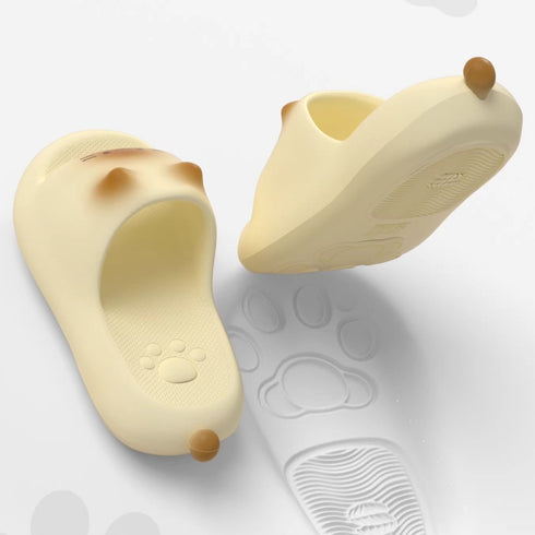 Playful Cartoon Cat Foam Slides