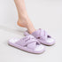 Breezy Embroidered Cross Strap Slides