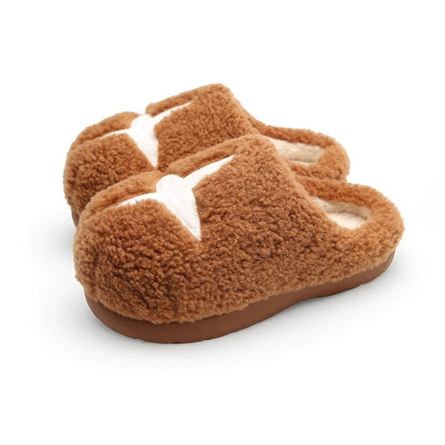 Shiitake Mushroom Plush House Slippers