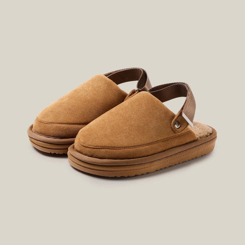 Fuzzy Lined Strap Platform Clogs