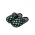 Frayed Checkerboard Buckle Strap Mules