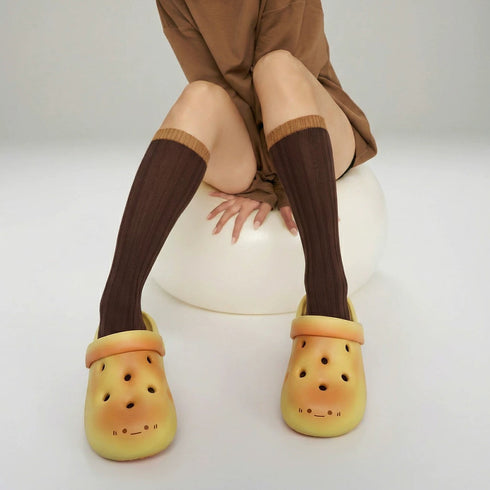 Toasted Potato Face Platform Clogs