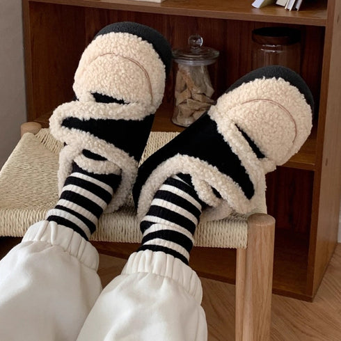 Double Velcro Sherpa Slippers